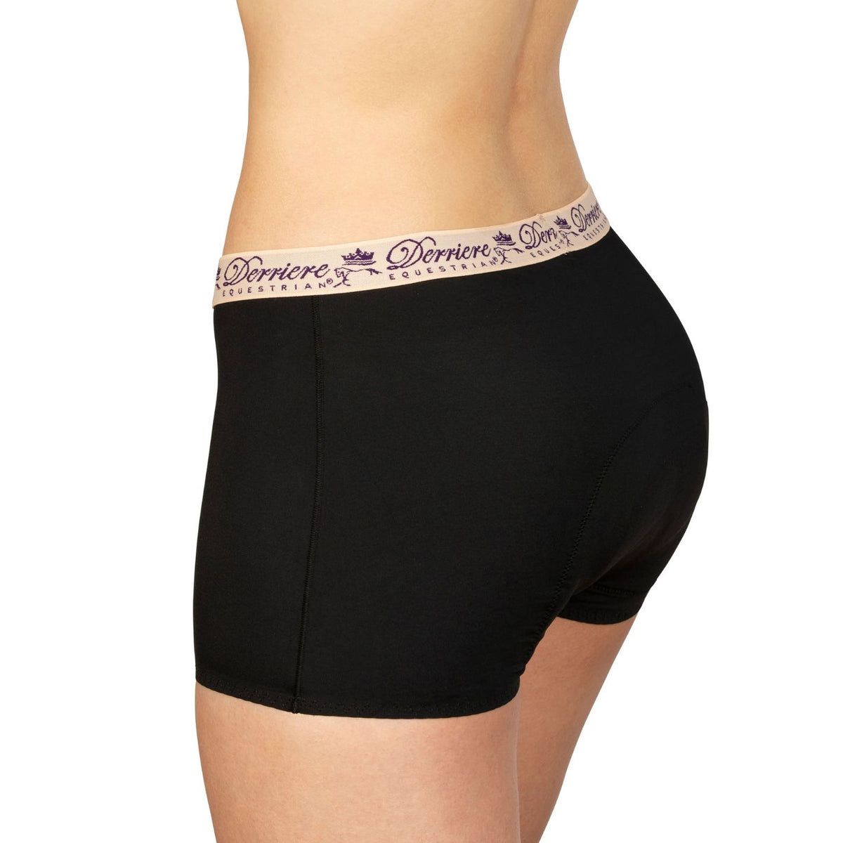Derriere Equestrian Performance Padded Boy Short  - Black