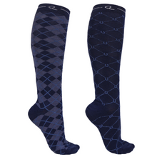 Load image into Gallery viewer, QHP Knee Classic Socks - Marine
