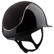 Load image into Gallery viewer, Samshield 2.0 Shadowglossy Helmet - Black Alcantara Top, Crystal Fabric Blazon
