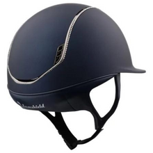 Load image into Gallery viewer, Samshield 2.0 Shadowmatt Helmet - Navy 300 Swarovski Trim
