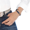 Dimacci Alba Double Wrap Bracelet - Navy / Rose Gold