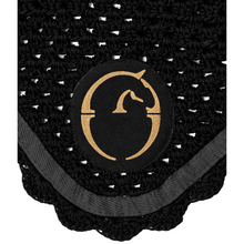 Load image into Gallery viewer, Vestrum Leeds Ear Bonnet - Black w Gold Logo
