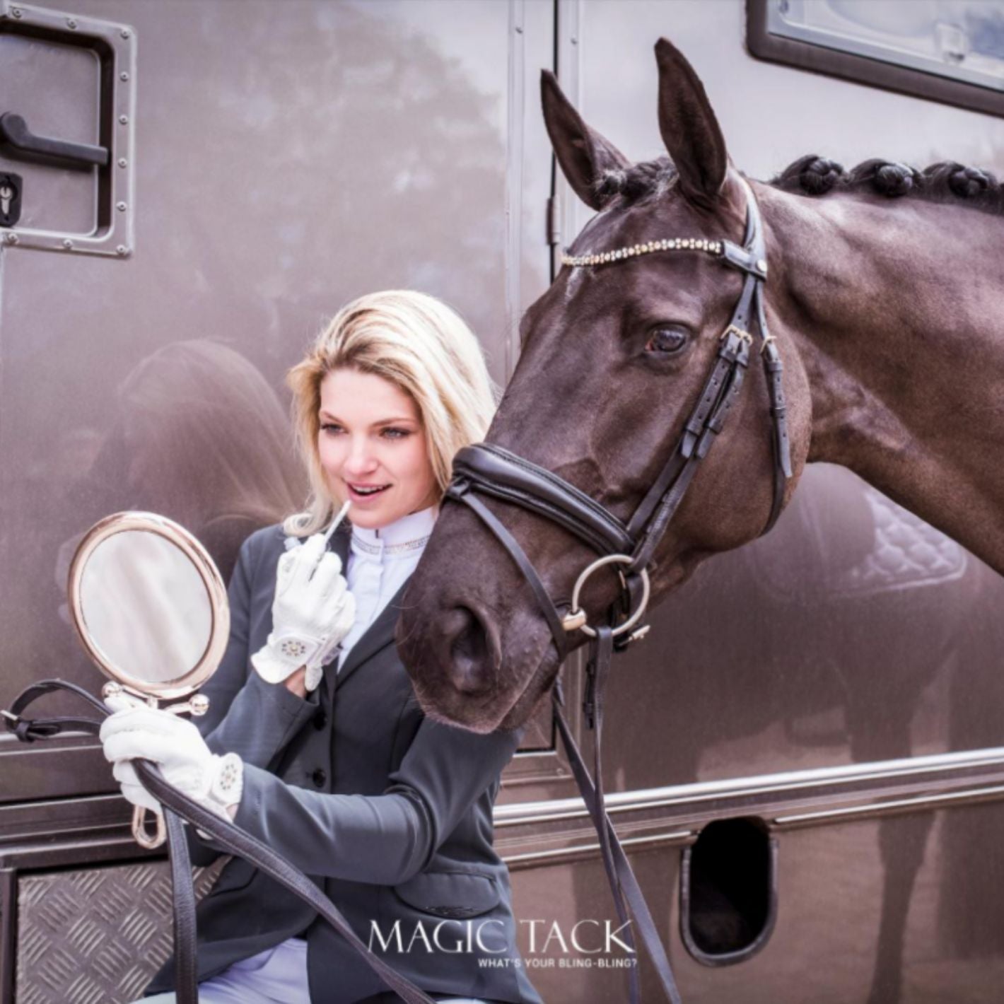 MagicTack Curved Browband - Sienna Gold