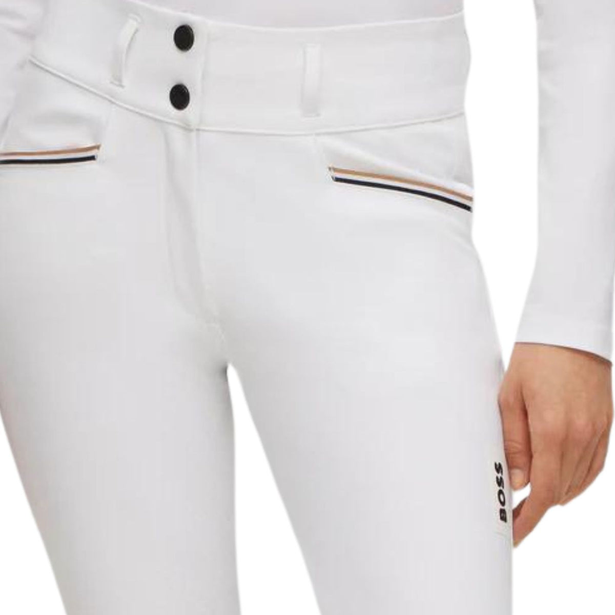 Boss Equestrian Hailey Full Grip Breeches - White