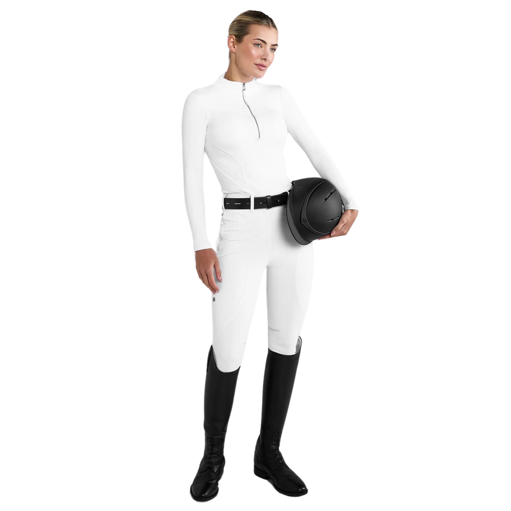 Aztec Diamond Core Long Sleeve Base Layer - White