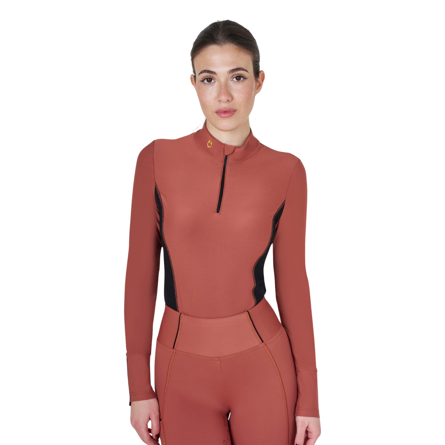 Equestro Long Sleeve Base Layer - Redwood