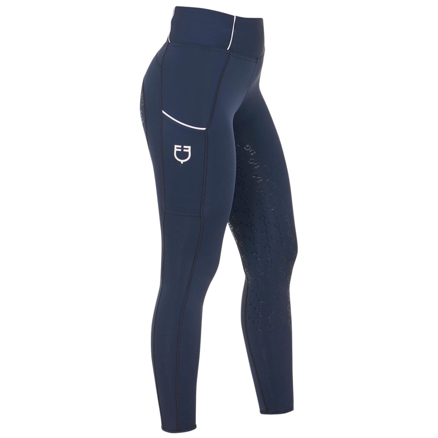 Equestro High Waist Leggings - Navy