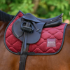 Boss Equestrian Velvet Jump Saddle Pad - Cabernet