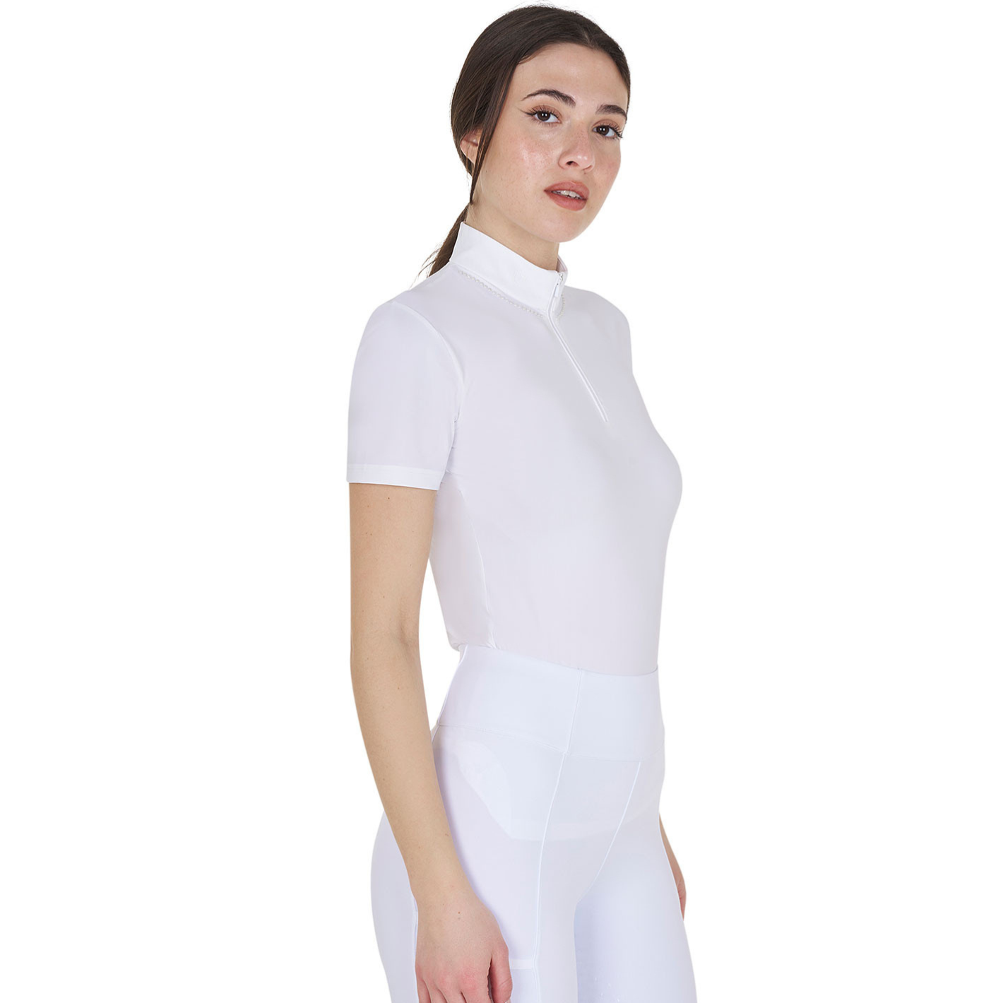 Equestro Pearl Training Polo Shirt - White
