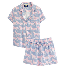 Load image into Gallery viewer, Ronner Blossomare Print Pajama Set - Ice Blue
