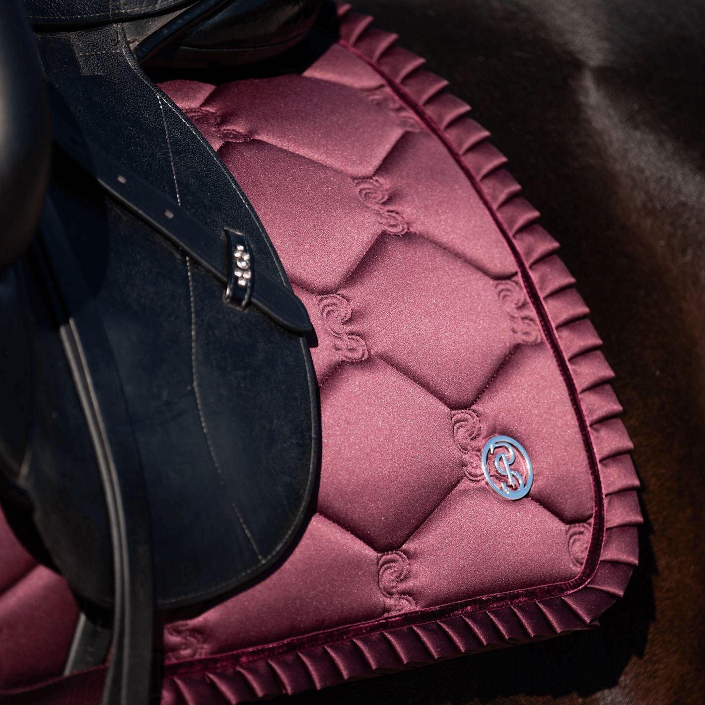 PS of Sweden Ruffle Dressage Pad - Plum