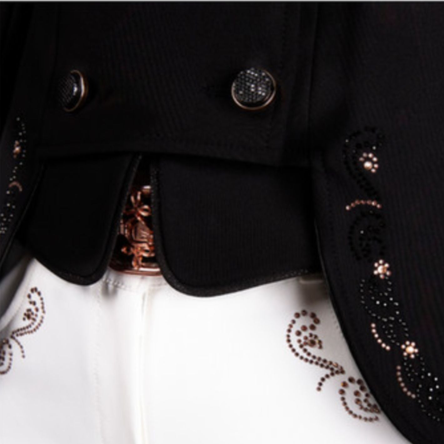 Fair Play Lexim Chic Short Tail Coat - Black/Rose Gold
