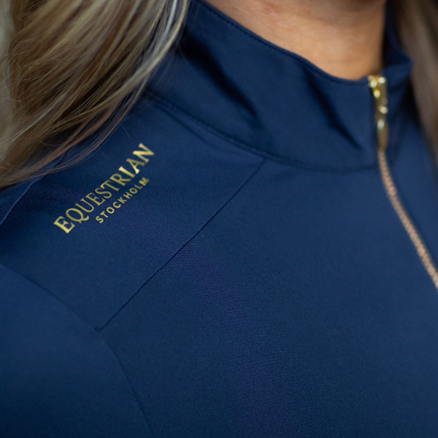 Equestrian Stockholm UV Protection Short Sleeve Top - Royal Classic