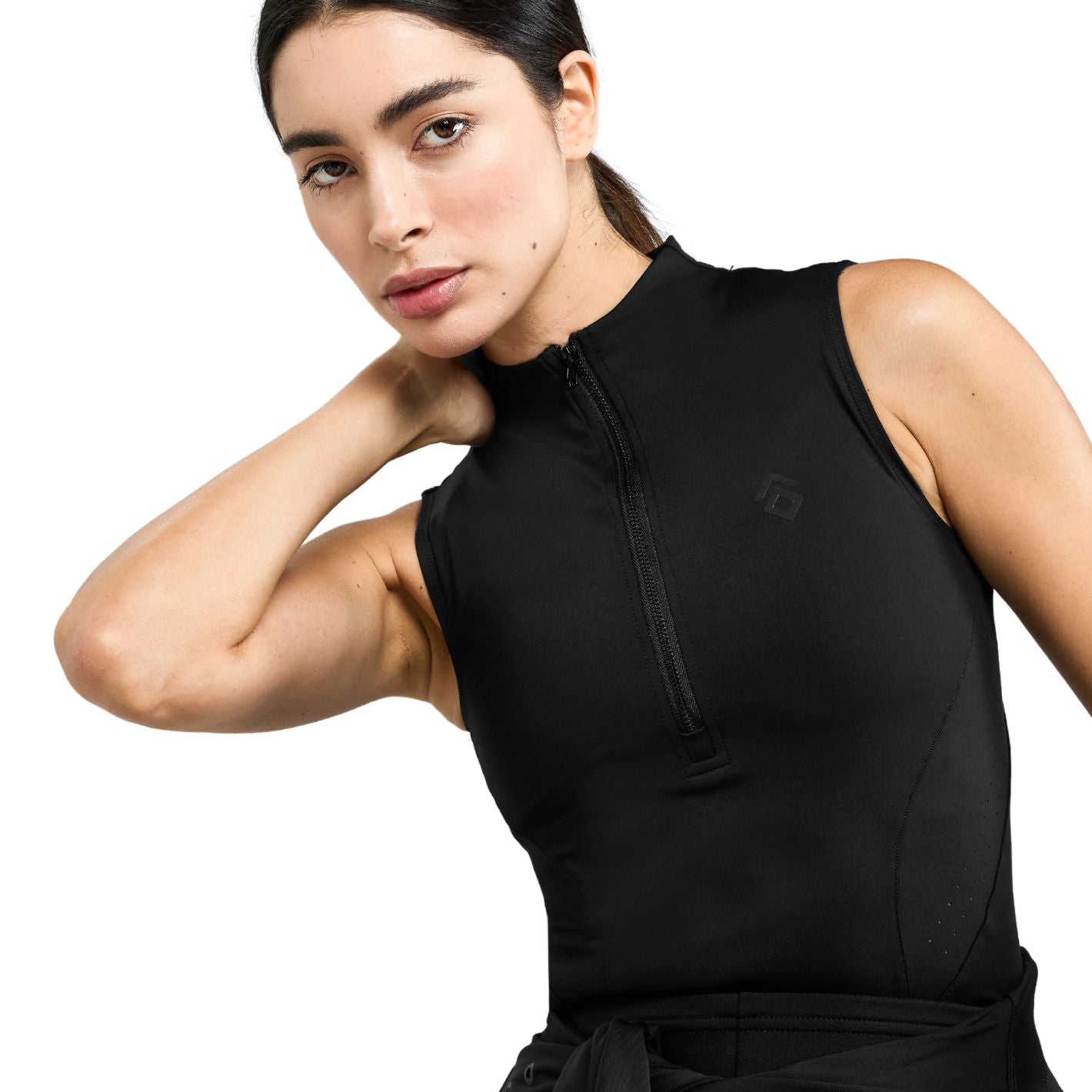 Aztec Diamond Sleeveless Base Layer - Black