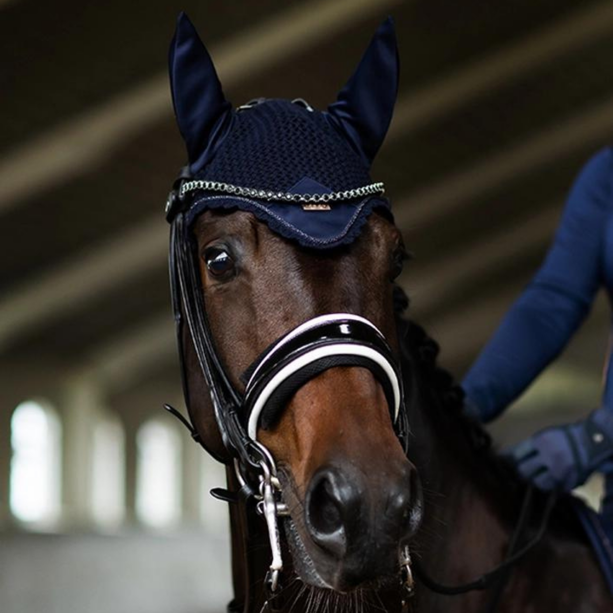 Equestrian Stockholm Ear Bonnet - Lagoon Blush