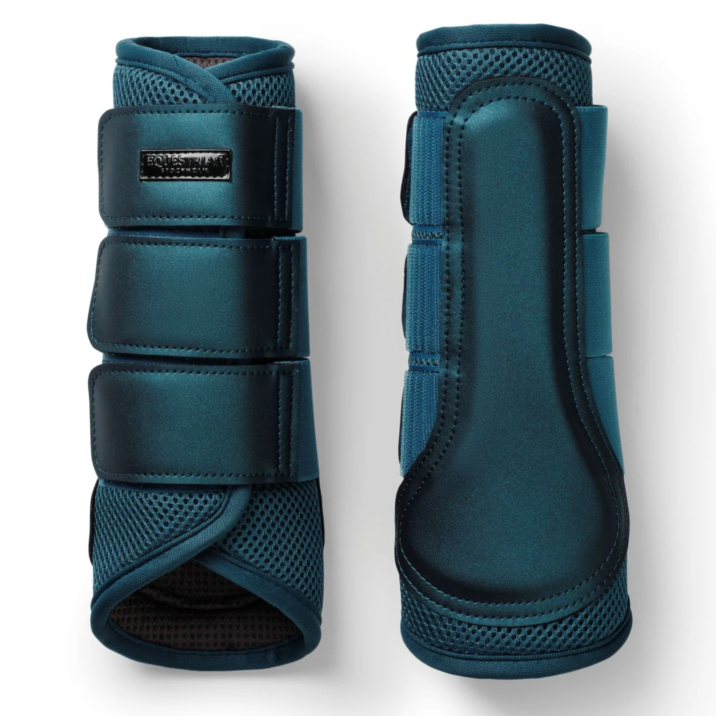 Equestrian Stockholm Classic Mesh Brushing Boots - Teal Blue