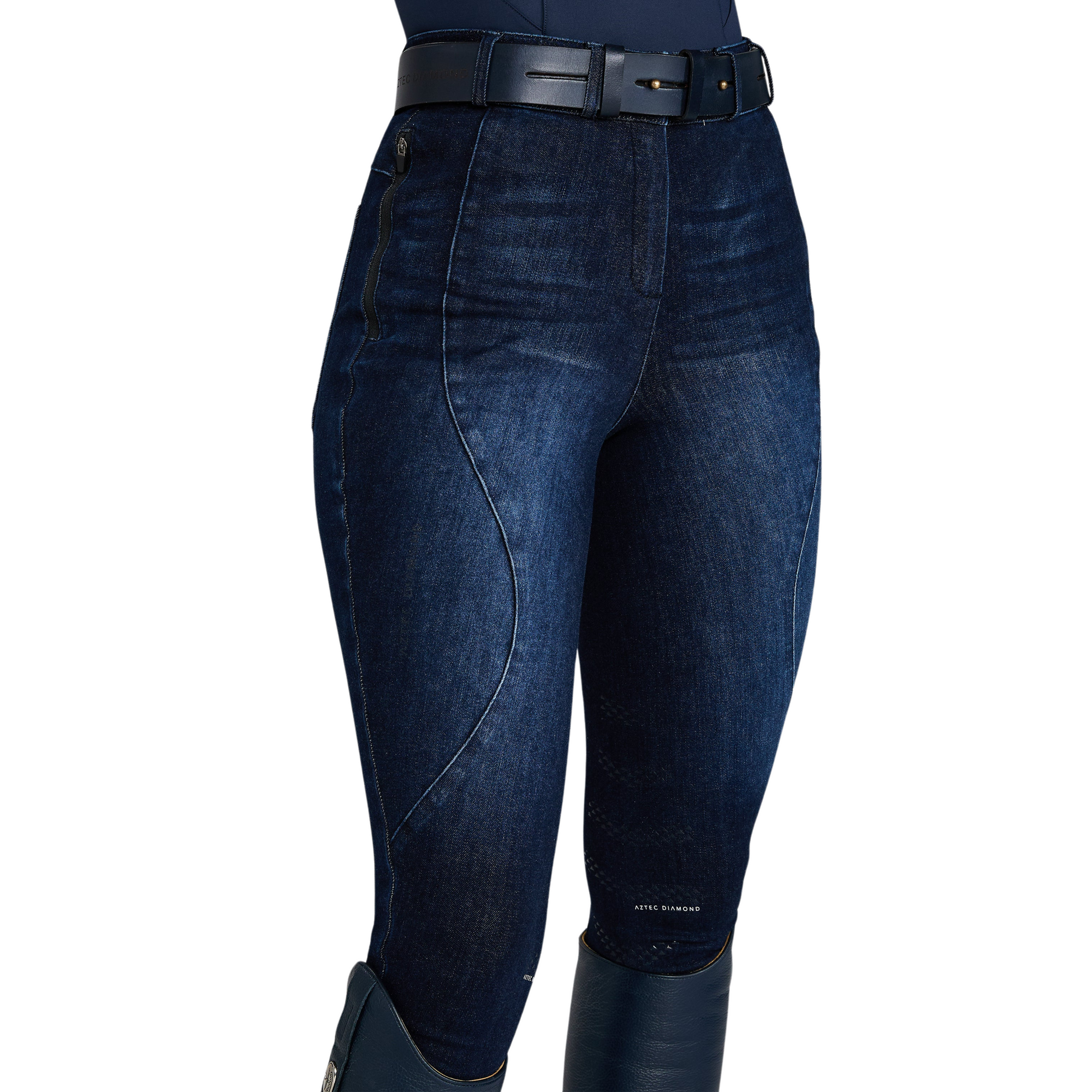 Aztec Diamond Premium Denim Breeches - Navy