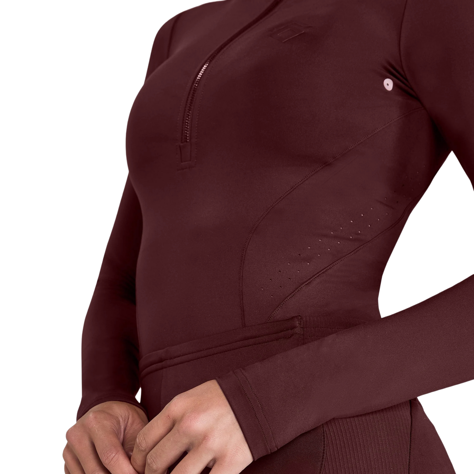 Aztec Diamond Core Long Sleeve Base Layer - Cherry