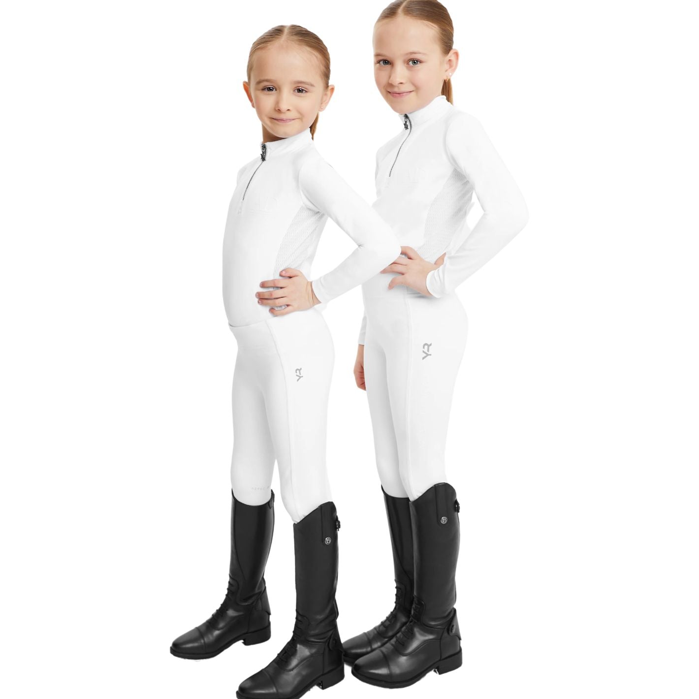 Aztec Diamond Kids Leggings - White