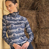 Ronner Plume Long Sleeve Steed Print - Shadow Blue