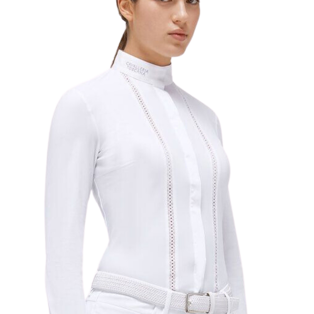 Cavalleria Toscana Sangallo Long Sleeve Shirt - White
