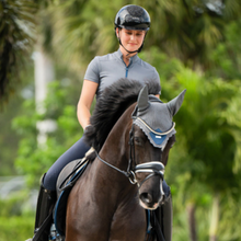 Load image into Gallery viewer, Equestrian Stockholm Ear Bonnet - Metallic Blue
