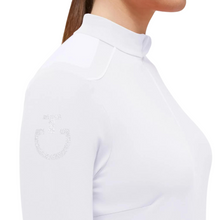 Load image into Gallery viewer, Cavalleria Toscana Long Sleeve Zip Polo - White
