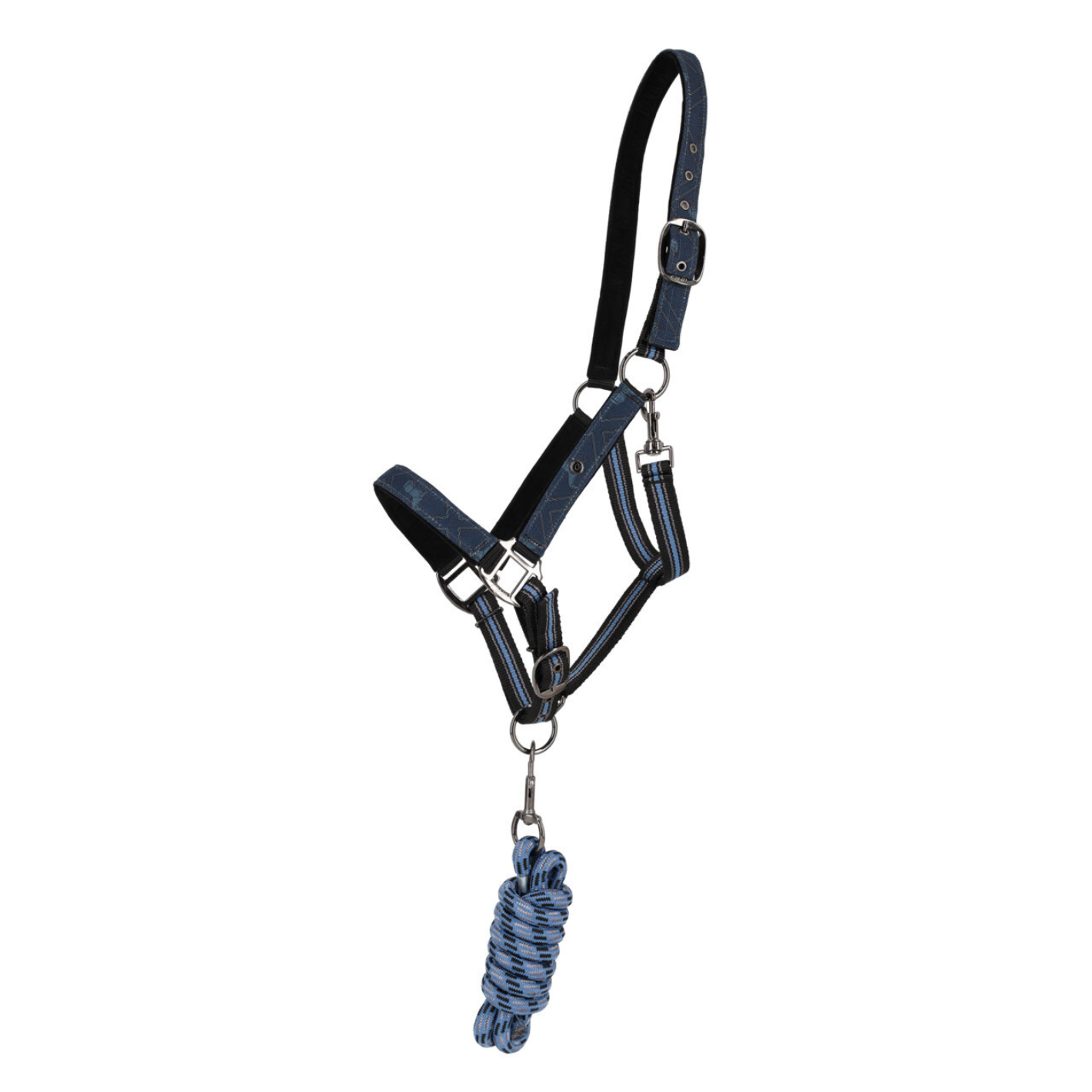QHP Headcollar & Leadrope Set - Navy Dusk