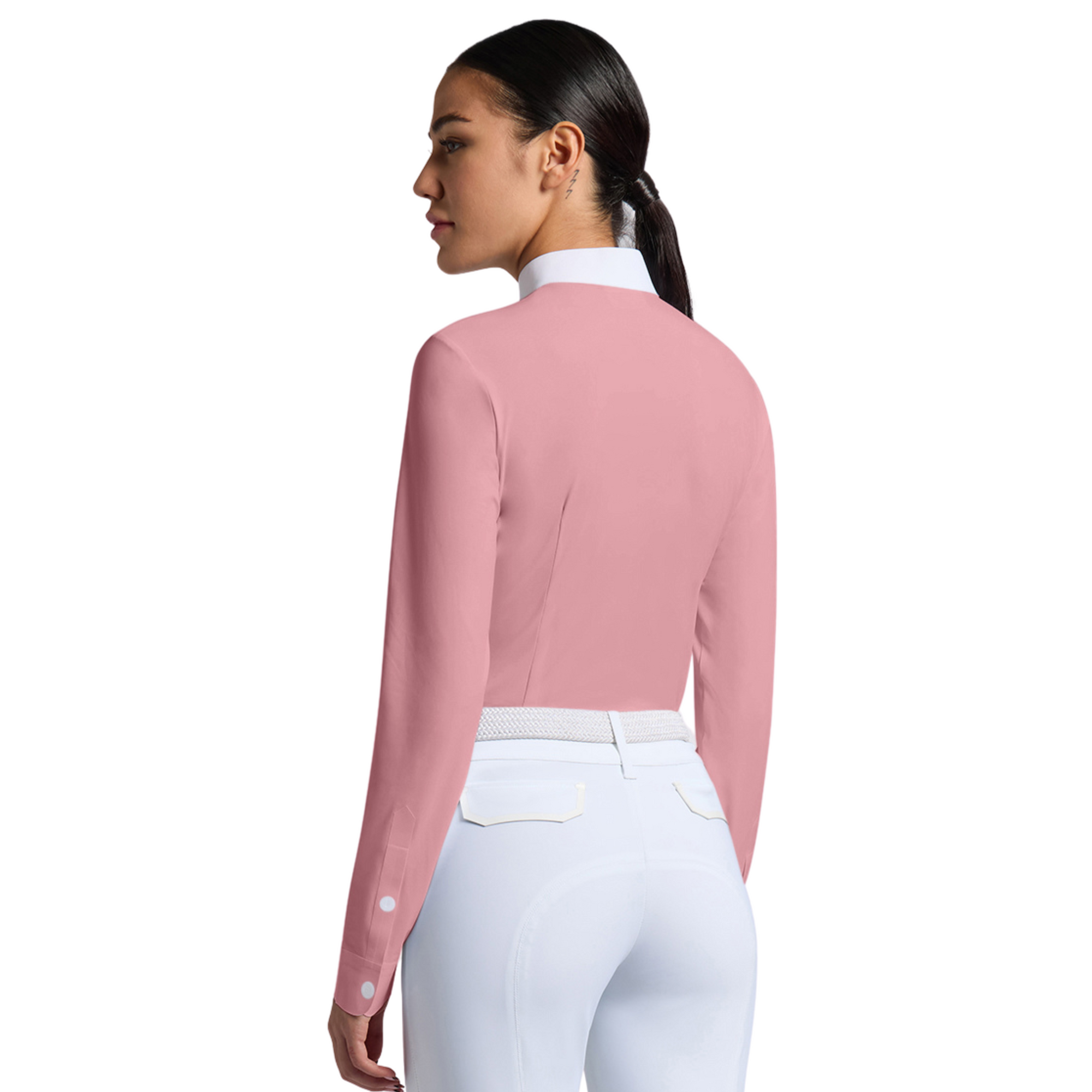 Cavalleria Toscana Long Sleeve Competition Shirt - Dusty Rose