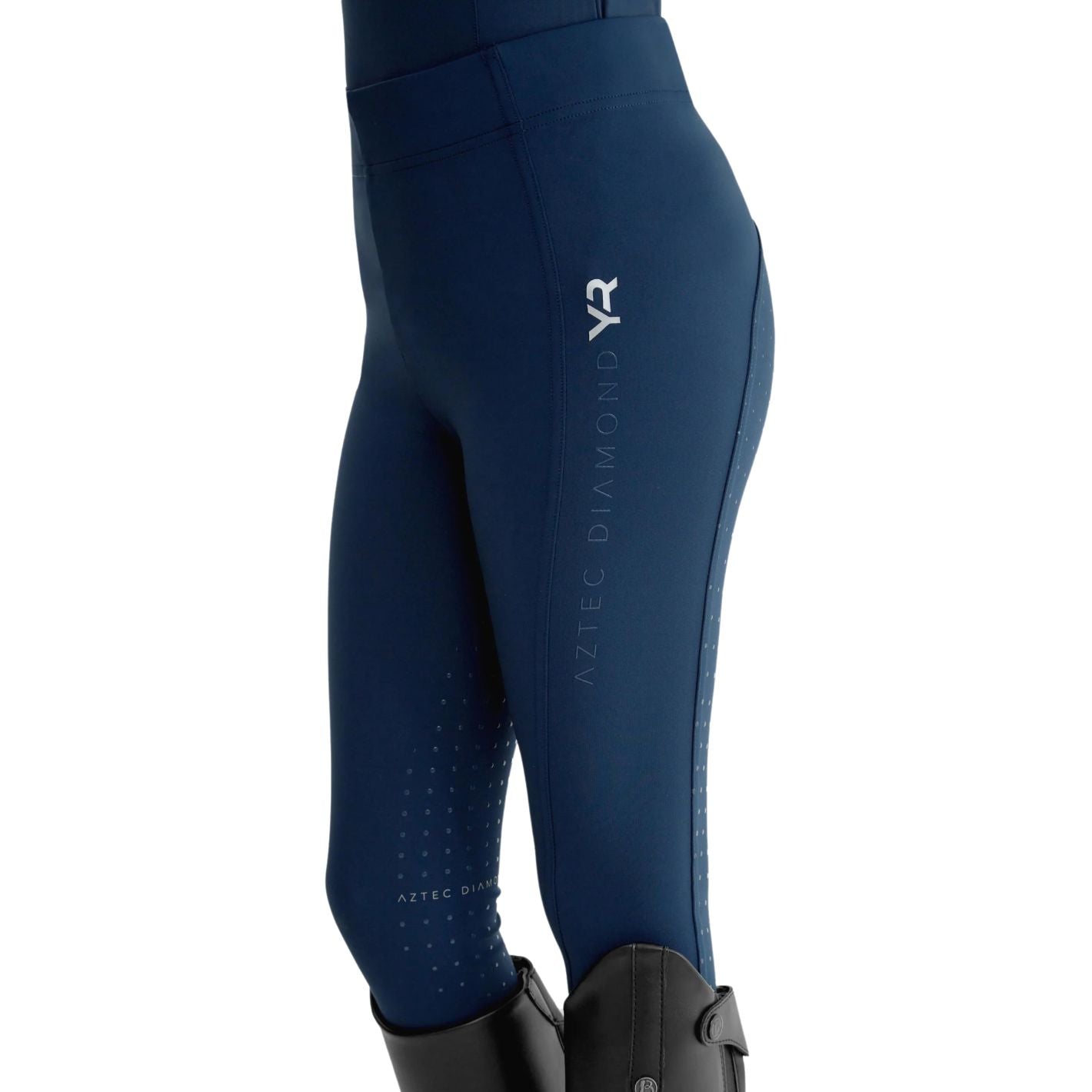 Aztec Diamond Kids Leggings - Navy