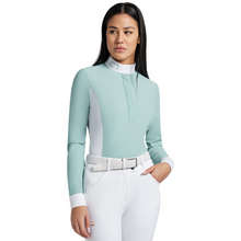 Load image into Gallery viewer, RG by Cavalleria Toscana Mesh &amp; Jersey Long Sleeve Shirt - Light Green
