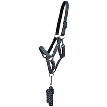 Load image into Gallery viewer, QHP Headcollar &amp; Leadrope Set - Emerald
