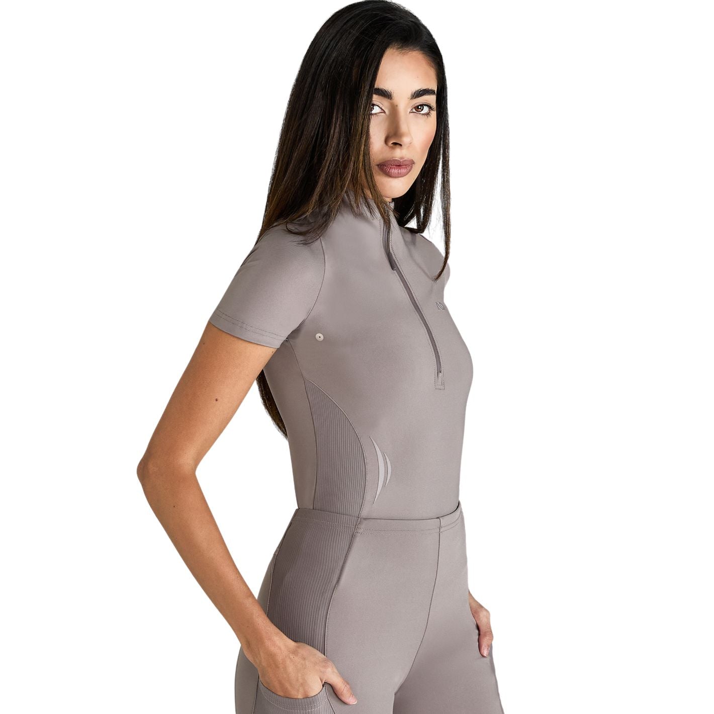 Aztec Diamond Define Short Sleeve Base Layer - Truffle