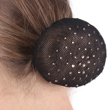 Load image into Gallery viewer, QHP Diamante Hair Net - Black/Brown

