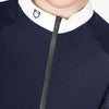 Equestro Perforated Long Sleeve Shirt - Navy