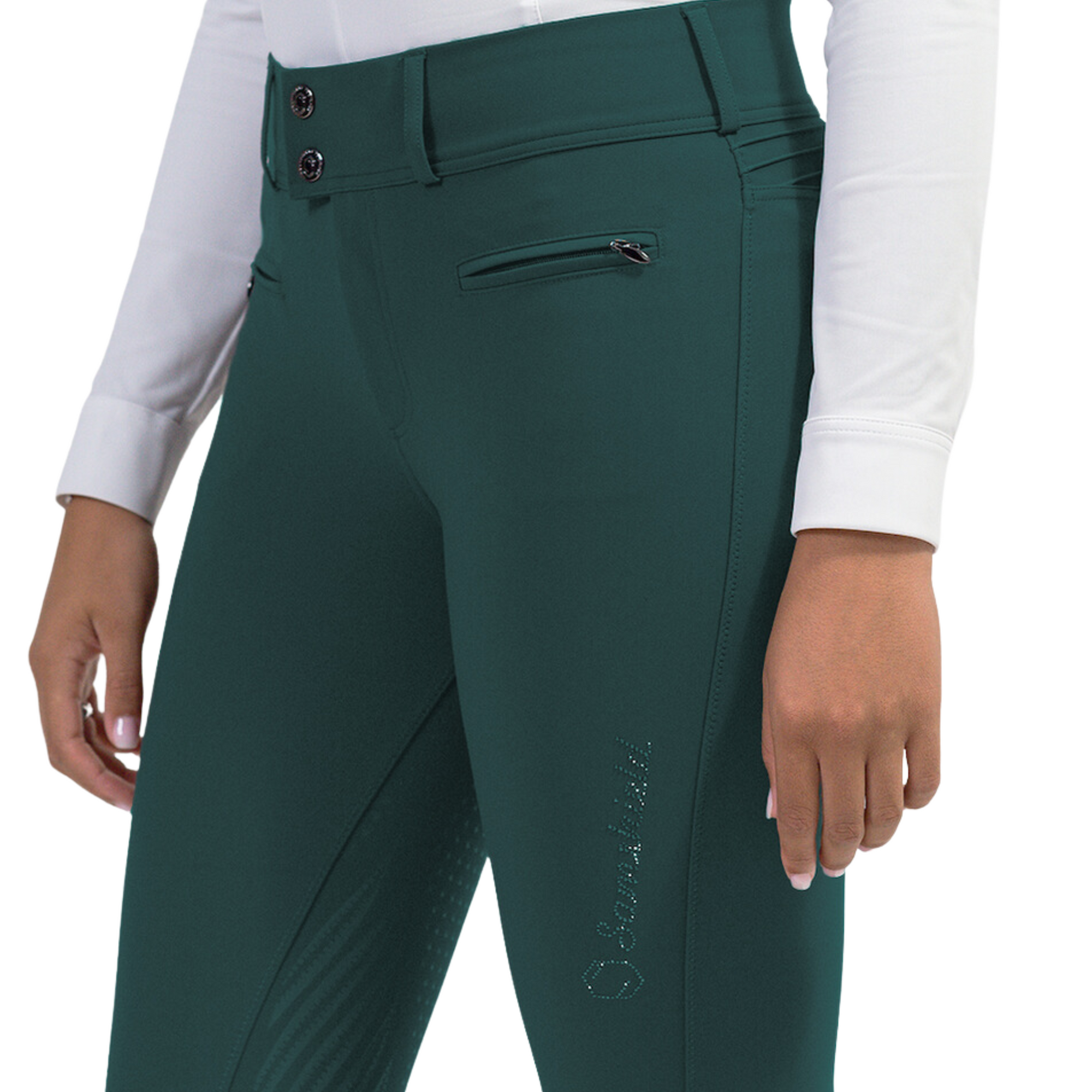 Samshield Clara High Waist Breeches - Posy Green