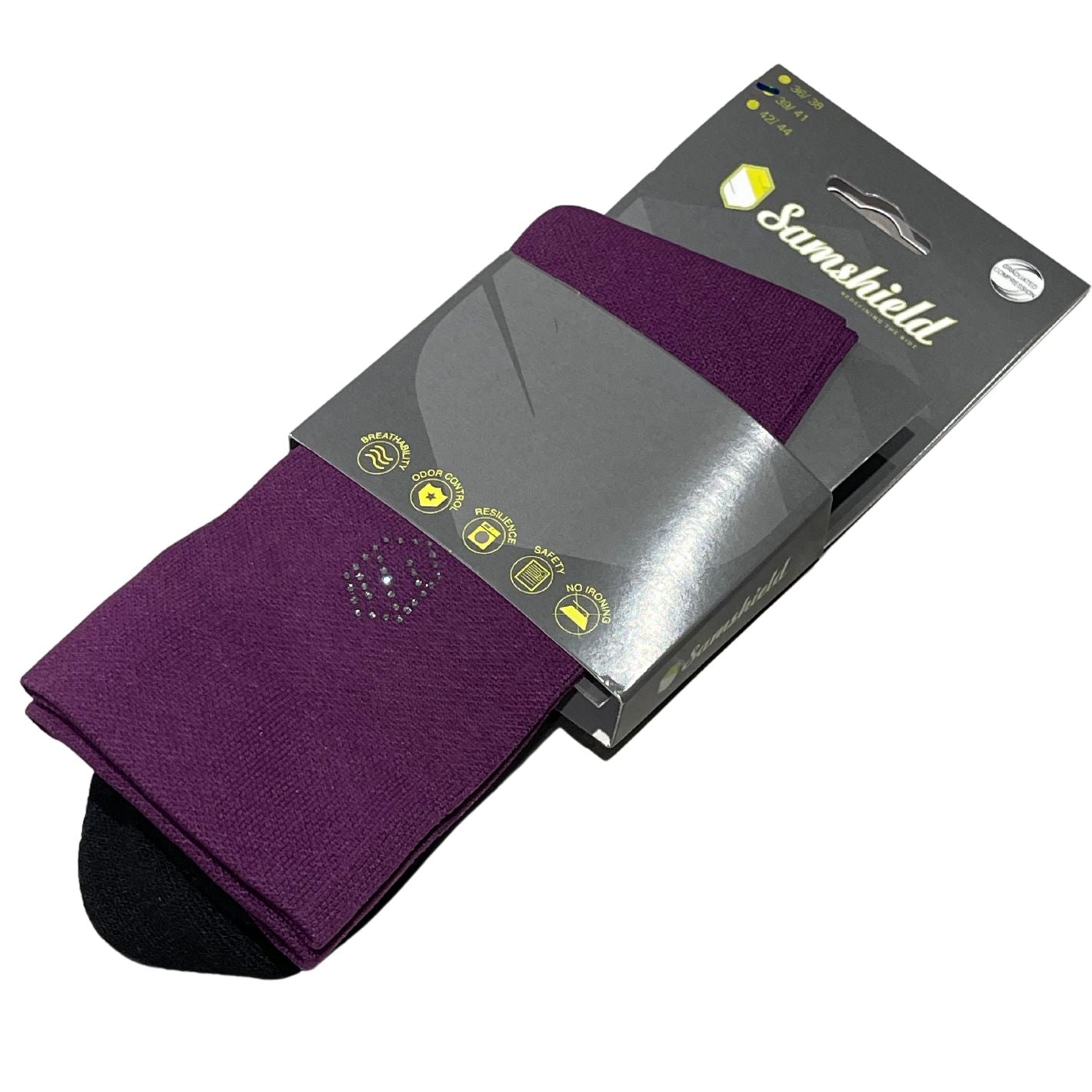 Samshield Balzane Aimy Socks - Aubergine / Swarovski