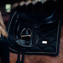 Load image into Gallery viewer, Equestrian Stockholm Dressage Pad - Black Gold
