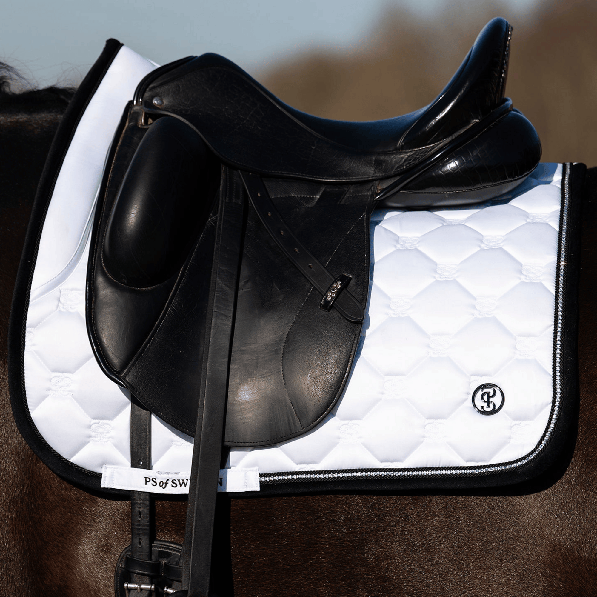 PS of Sweden Vintage Monogram Dressage Pad - White