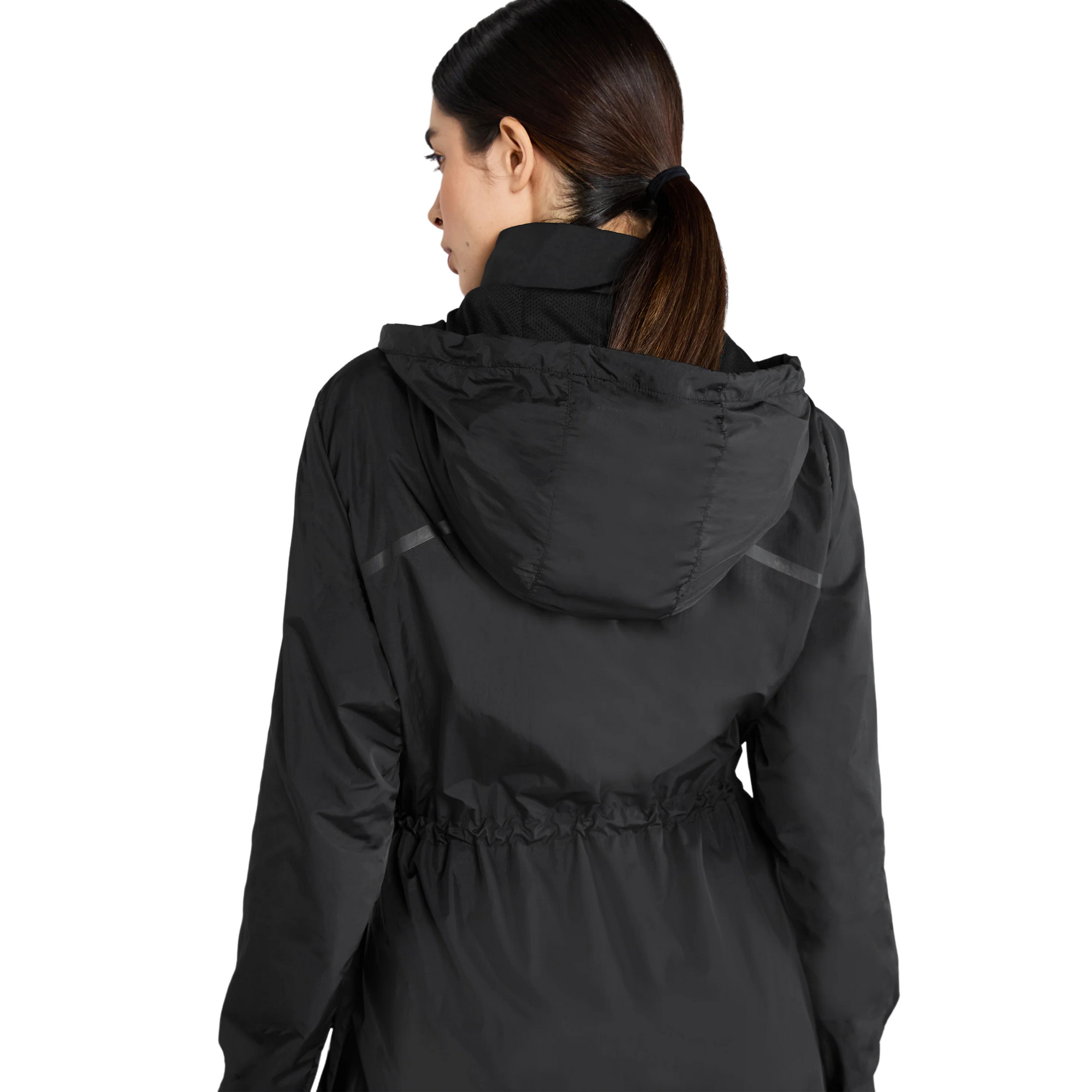 Aztec Diamond Long Rain Jacket - Black