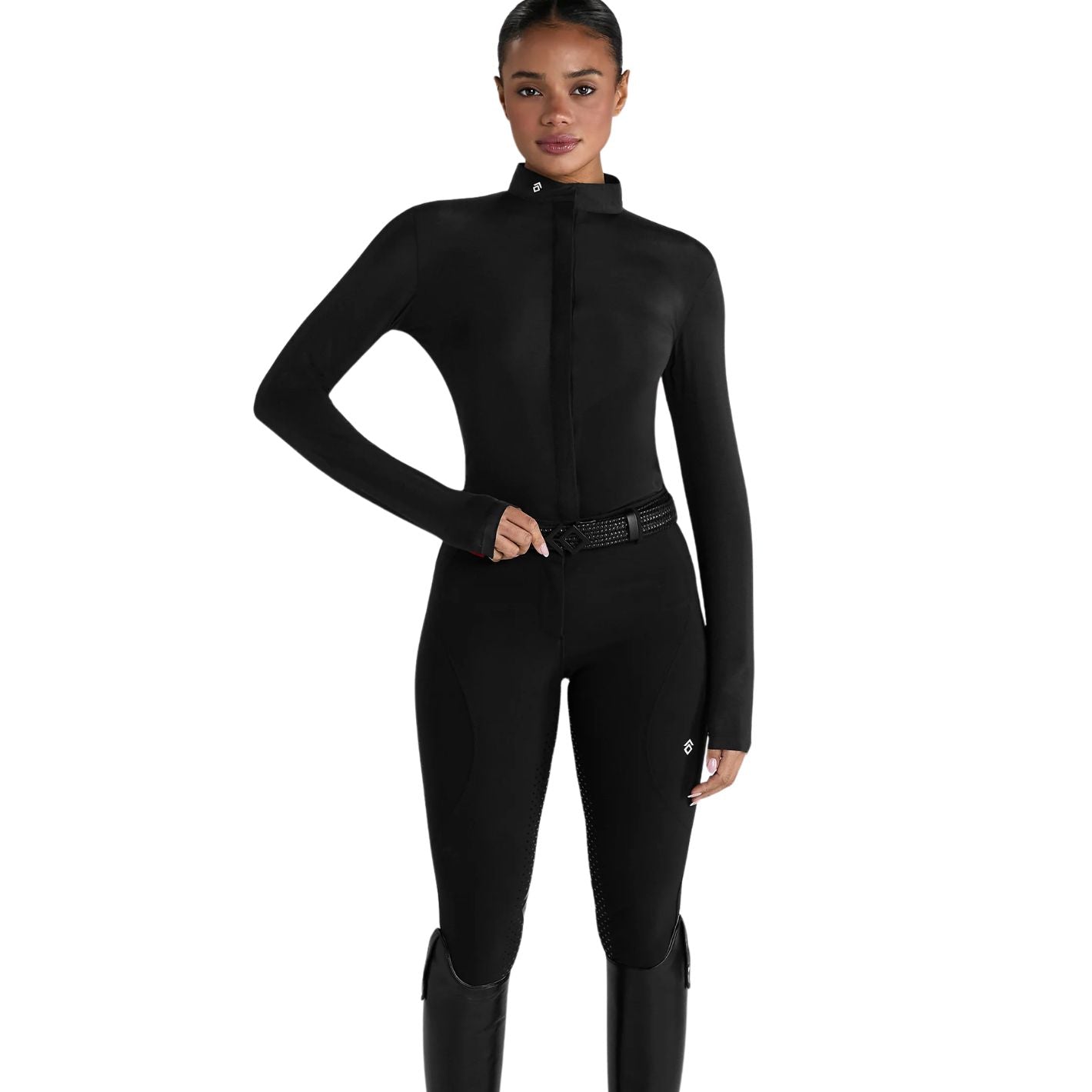 Aztec Diamond Lightweight Long Sleeve Shirt - Black