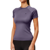 Equestrian Stockholm Dynamic Short Sleeve Base Layer Top - Dark Violet