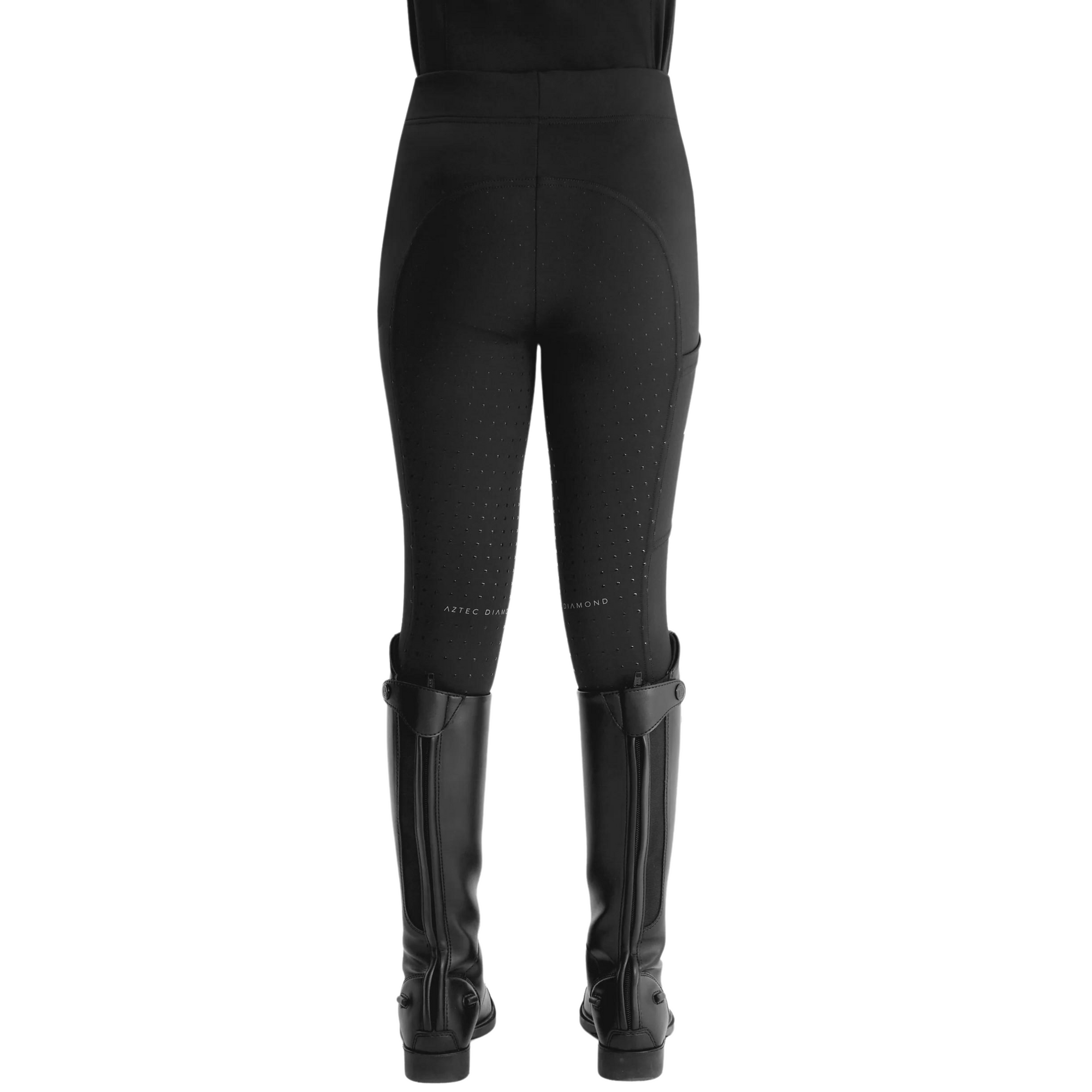 Aztec Diamond Kids Leggings - Black