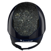 Samshield 2.0 Shadowglossy Helmet - Navy Swarovski Ocean Depth Top, Crystal Fabric Blazon