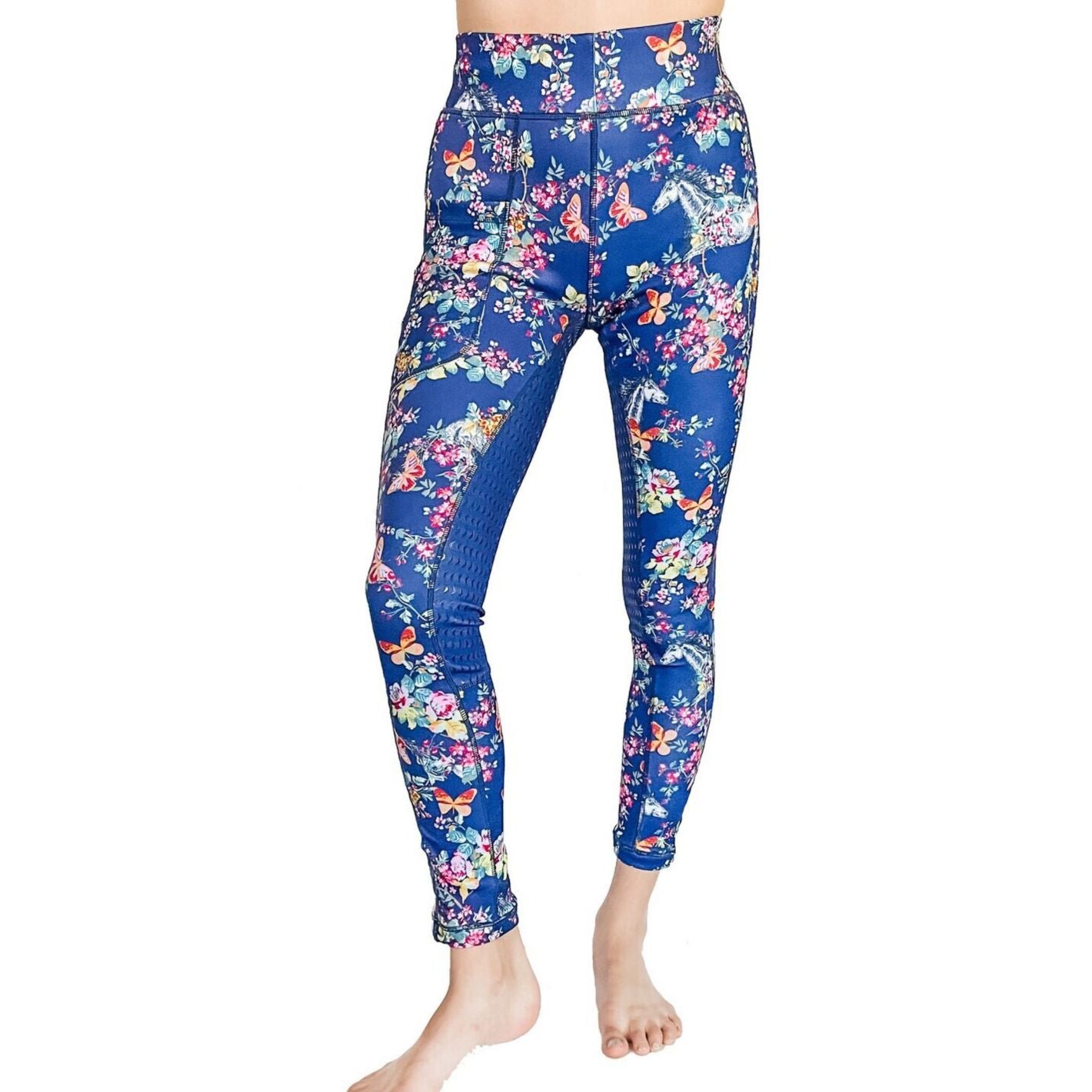 Pony Macaroni Blue Floral Kids Breeches
