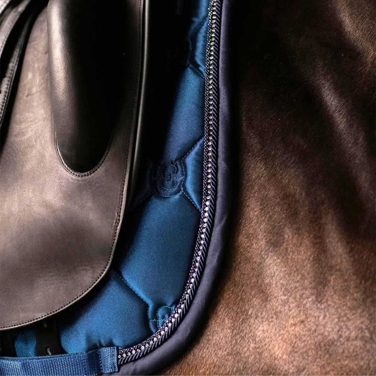 Equestrian Stockholm Dressage Pad - Crystal Blue Meadow