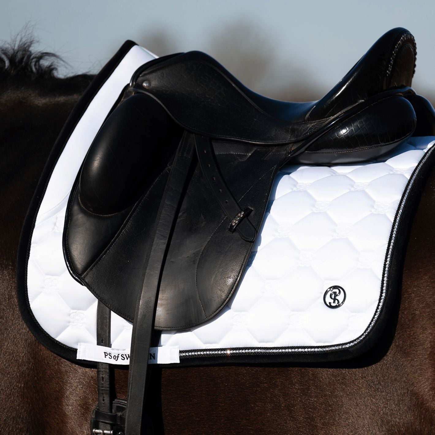 PS of Sweden Vintage Monogram Dressage Pad - White