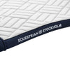 Equestrian Stockholm Dressage Pad - Modern White Navy