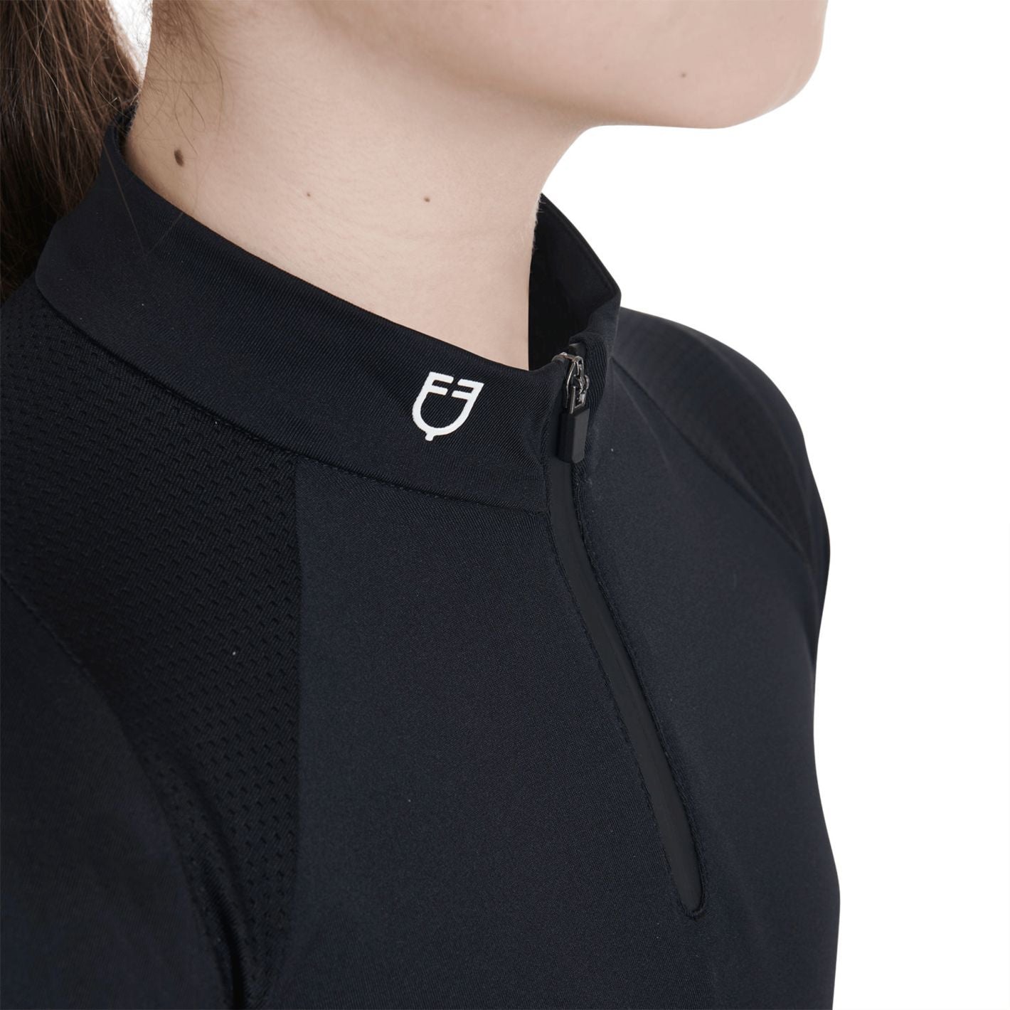 Equestro Kids Training Polo - Black