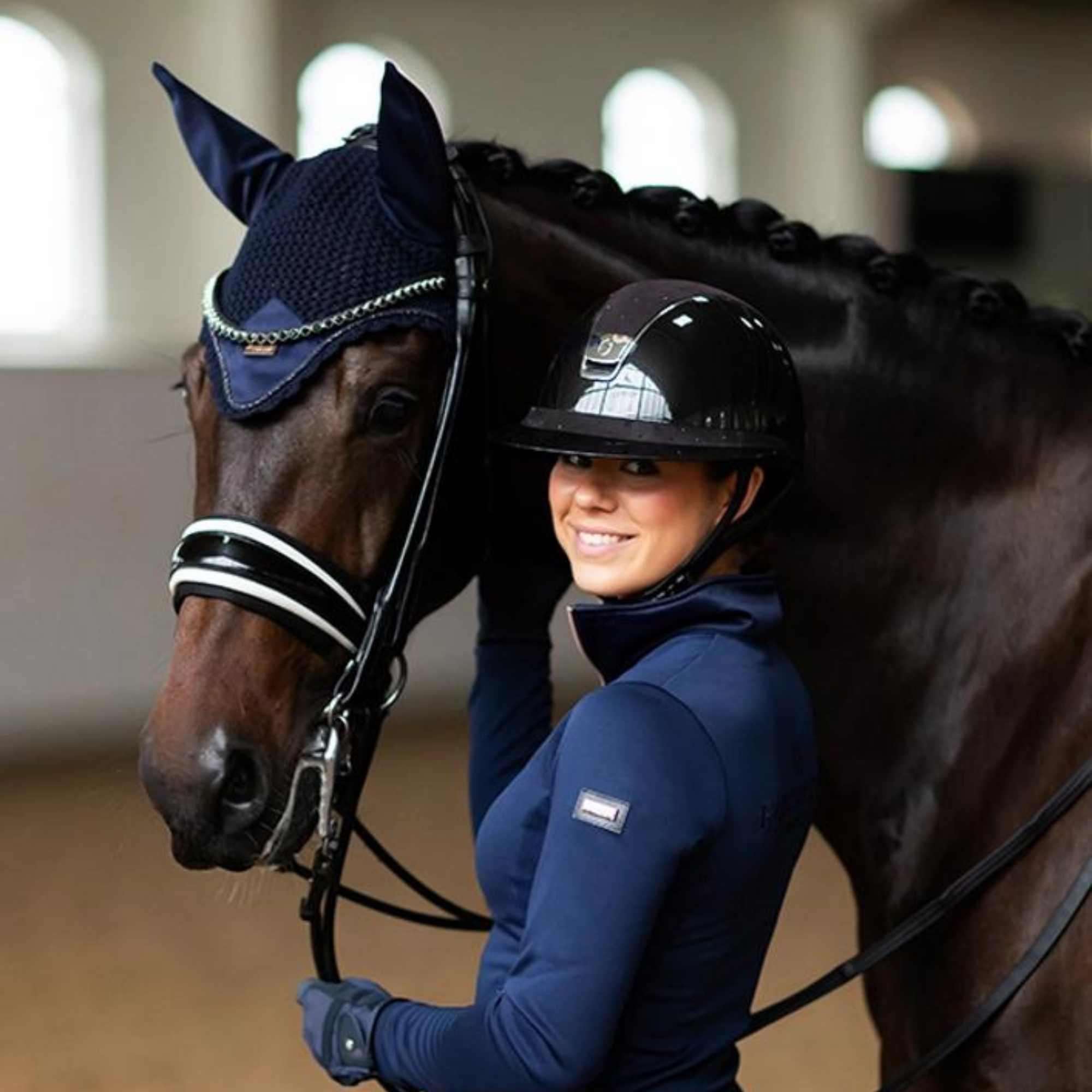 Equestrian Stockholm Ear Bonnet - Lagoon Blush